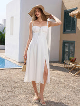 Shesways® Ruched Bust Split Thigh Cami Dress