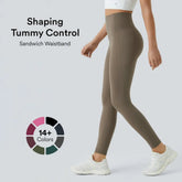 High Waisted Tummy Control Leggings with Side Pockets – 4-Way Stretch.