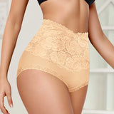 High Waist Cotton Panties for Women – Breathable Lace Trim Briefs, Comfortable & Flattering
