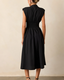 Shesways® Zip-Front Midi Dress