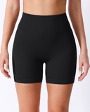 Shesways® Seamless Ribbed High Waist Workout Shortss