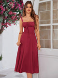 Shesways® Ruched Bust Split Thigh Cami Dress