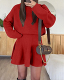 Women's Half-High Neck Long Sleeve Knit Sweater Dress