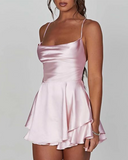 Shesways® Mina Satin Mini Dress