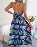 Shesways® Floral Cut-Out Maxi Dress – Sleeveless & Elegant