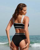 Shesways® Sporty Color Block High Waist Bikini Set