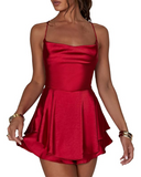 Shesways® Mina Satin Mini Dress