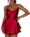 Shesways® Mina Satin Mini Dress