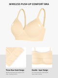 Shesways® Seamless Wireless Push Up Bra – Full Coverage Comfort