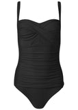 Shesways®Ruched Bra One-Piece - Black Stone