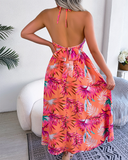 Shesways® Floral Cut-Out Maxi Dress – Sleeveless & Elegant