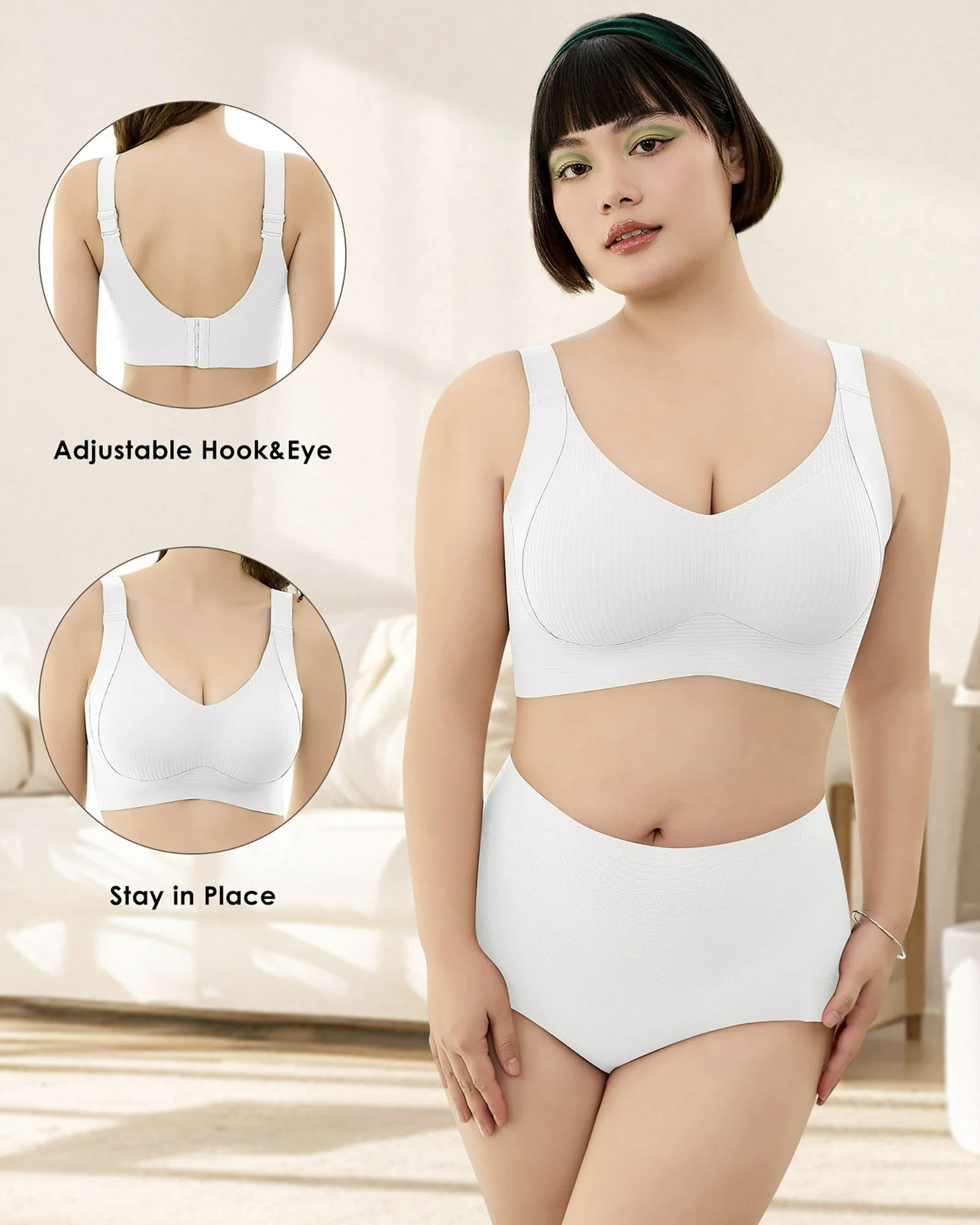 Shesways® Comfort Full Coverage Wireless Lightly Lined Bra