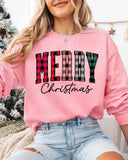 Merry Christmas Buffalo Plaid Sweatshirts, Xmas Gift Idea