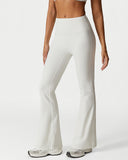 Shesways®High Waist Ribbed Workout Flare Pants