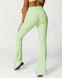 Shesways®High Waist Ribbed Workout Flare Pants