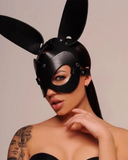 Leather Bunny Ears Fetish Mask