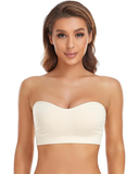 Shesways® Strapless Non-Slip Bandeau Bra – Wireless, Padded, with Removable Straps