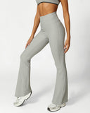 Shesways®High Waist Ribbed Workout Flare Pants