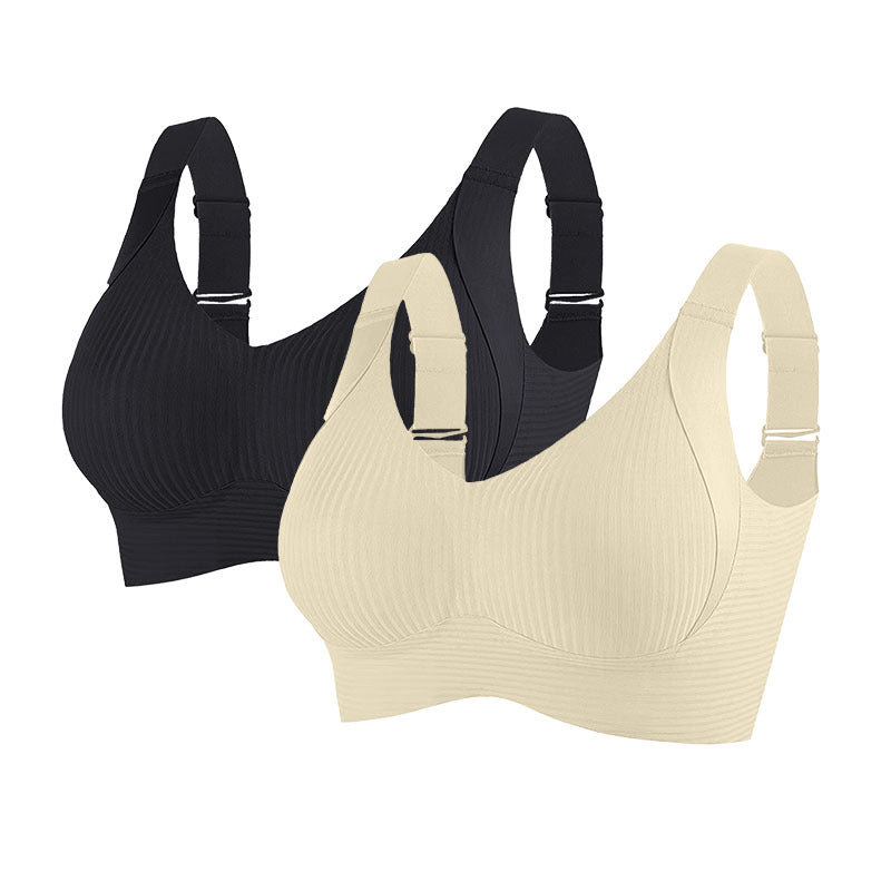 Shesways® Wireless Ribbed Bralette – Seamless, Breathable Comfort (2–4 Pack)