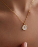 Gold Cross Necklace for Women – Dainty Enamel & Cubic Zirconia Pendant, Elegant Hypoallergenic Jewelry