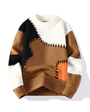 Latest Trend: Color-Block Patchwork Knit Sweater