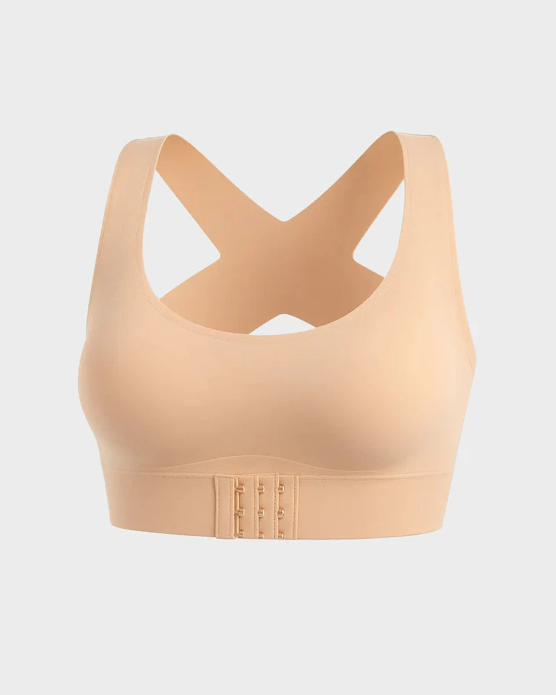 Shesways® Front Closure Cross-Back Wireless Posture Bra