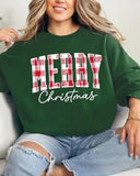 Merry Christmas Buffalo Plaid Sweatshirts, Xmas Gift Idea