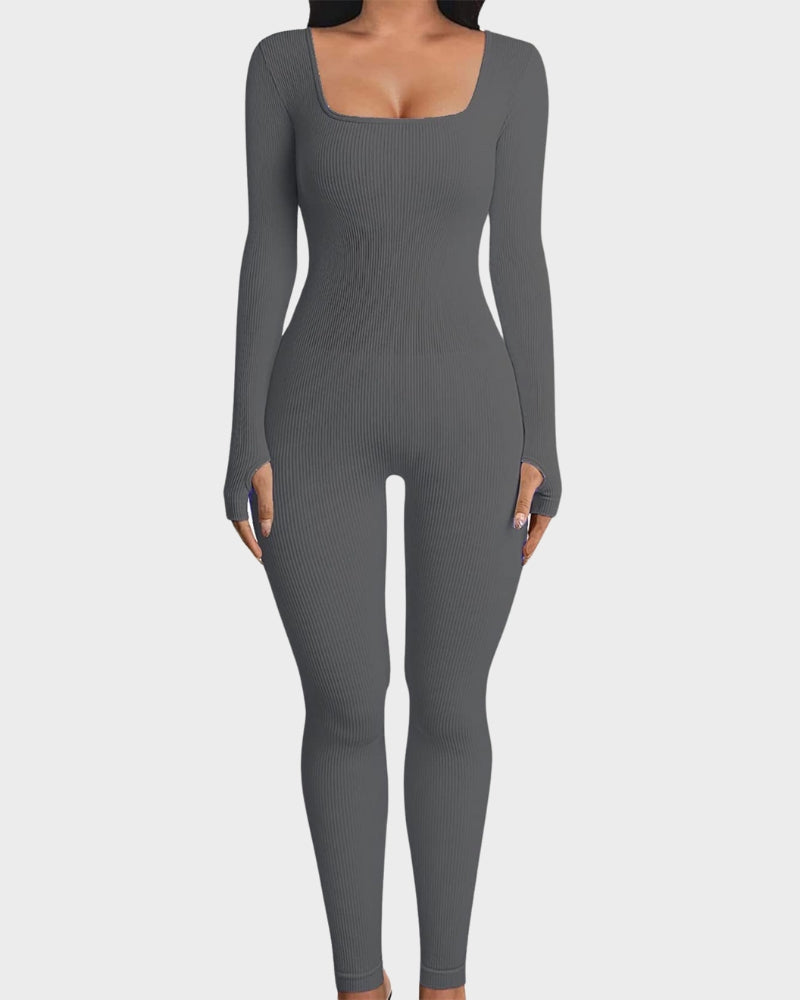 ShesWays® Long Sleeve Full Body Shaper Bodysuit