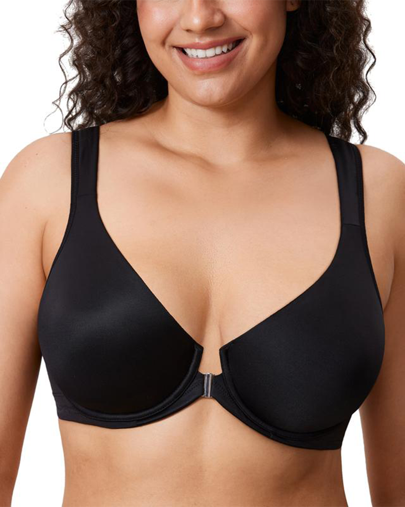 Shesways® Women's Front Closure Posture Support Underwire Seamless Bra