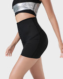Shesways® Women's 3/4 Length Zippered Sauna Shorts