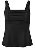 Shesways®Pleated Tankini - Black Beauty