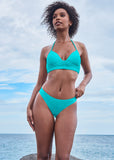 Shesways®Gathered Triangle Top - Aqua Reef