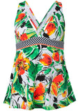 Shesways®Sleek Flowing Tankini Top - Passionate Florals