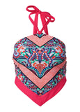 Shesways®Hanky Hem Tankini Top - Pop Paisleys