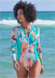 Shesways®RASH GUARD ONE-PIECE - Vacation Letter