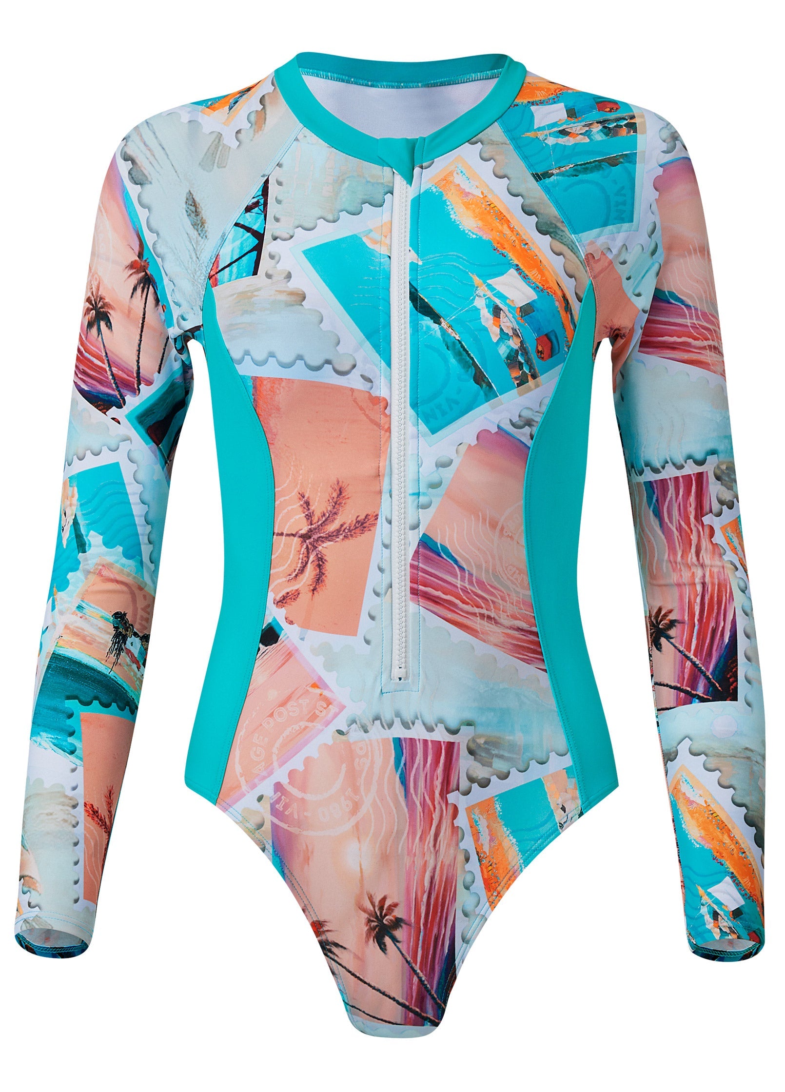 Shesways®RASH GUARD ONE-PIECE - Vacation Letter