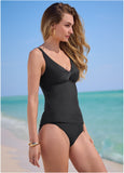 Shesways®Twist Tankini Set - Black Beauty