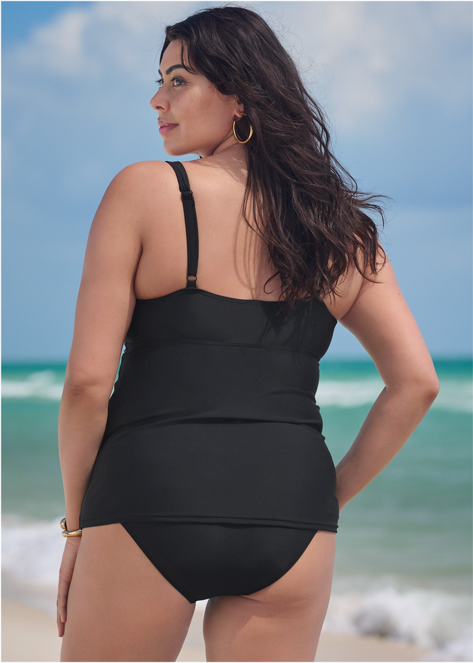 Shesways®Twist Tankini Set - Black Beauty