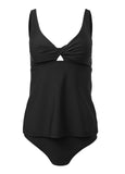 Shesways®Twist Tankini Set - Black Beauty