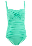 Shesways®Ruched Bra One-Piece - Green