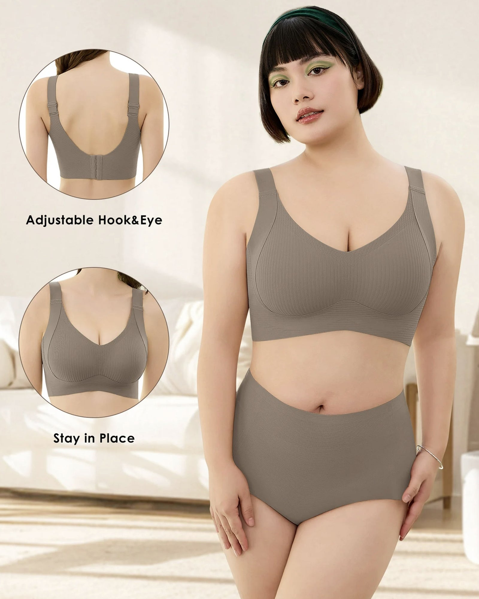 Shesways® Comfort Full Coverage Wireless Lightly Lined Bra