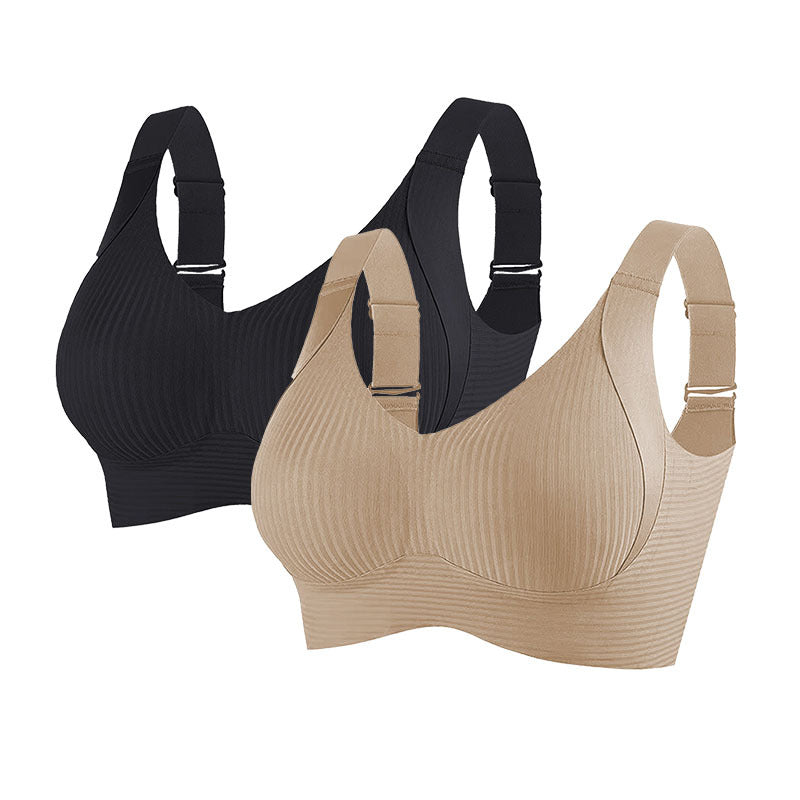 Shesways® Wireless Ribbed Bralette – Seamless, Breathable Comfort (2–4 Pack)