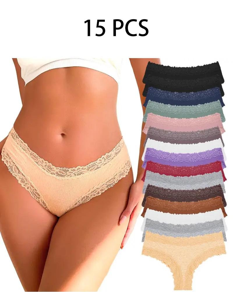 Shesways® Cotton Lace Low Rise Brazilian Bikini