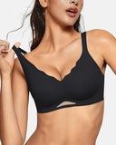 Shesways® Scalloped Wireless Bras with Mesh