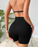 Shesways® Seamless Ribbed High Waist Workout Shortss