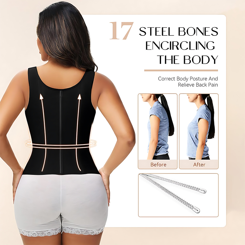 Shesways® Enhanced Shaping Corset Top — Slimming Waist Trainer & Push-Up Vest