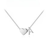 Tiny Heart Initial Necklace – 14K Gold Plated A–Z Letter Pendant, Dainty Personalized Gift for Women