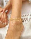 Initial Anklet Set for Women, Layered A–Z Anklets