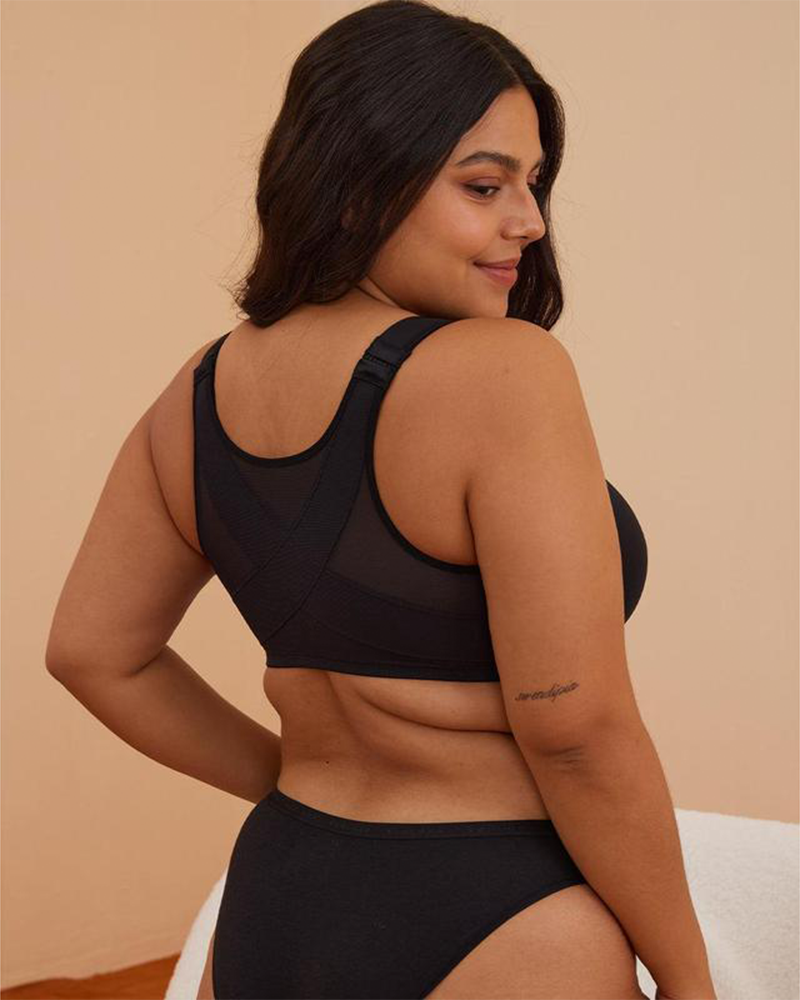 Shesways® Women's Front Closure Posture Support Underwire Seamless Bra