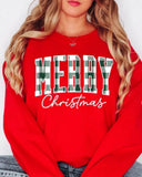 Merry Christmas Buffalo Plaid Sweatshirts, Xmas Gift Idea